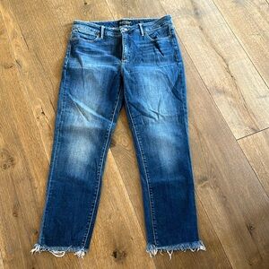Lucky Brand Mid-Rise Hayden Crop Jeans with Frayed Hem
